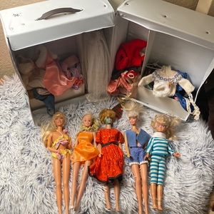 Huge Vintage Barbie Lot Of Dolls, Clothes, Accessories, Custom Fashions & More